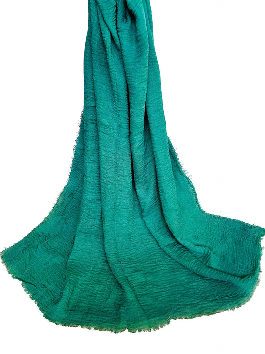 Turquoise - Crimp Lawn Hijab