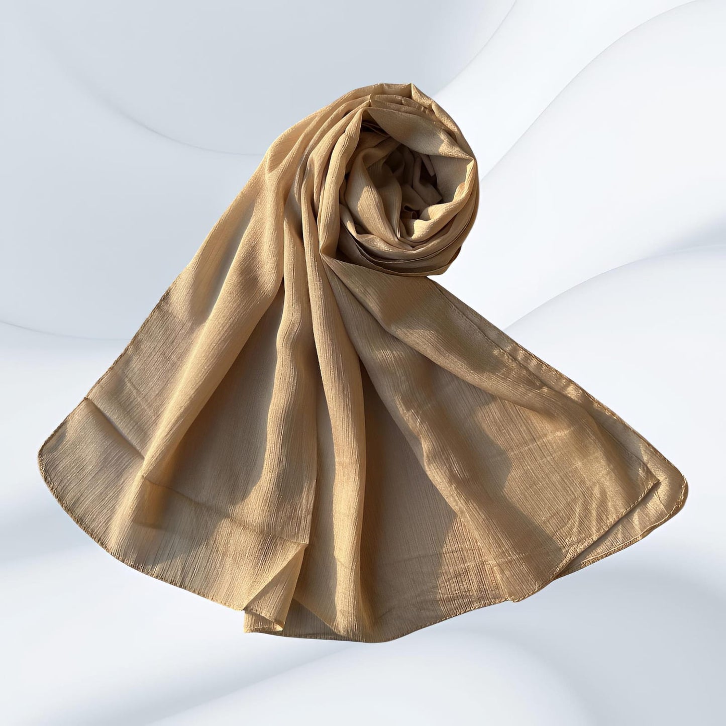 Desert Brown - Crinkle Silk Hijabs
