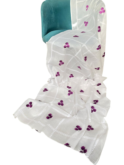 Pansy Handembroidered Lawn Dupatta