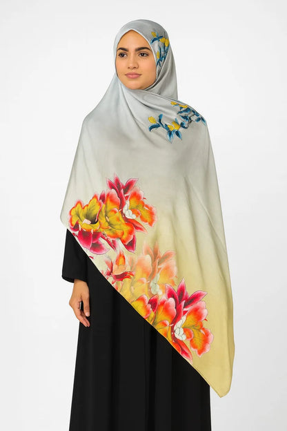 Large Satin Silk Scarf