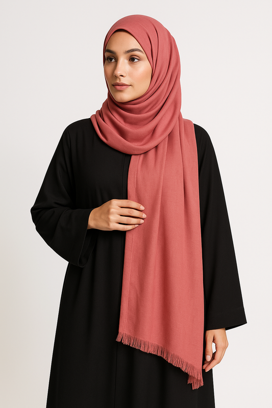 Salmon Rose - Extra Large Turkish Lawn Hijab