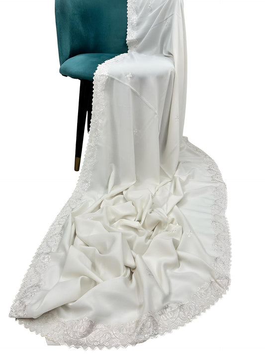 White Beauty Cutwork Shaal