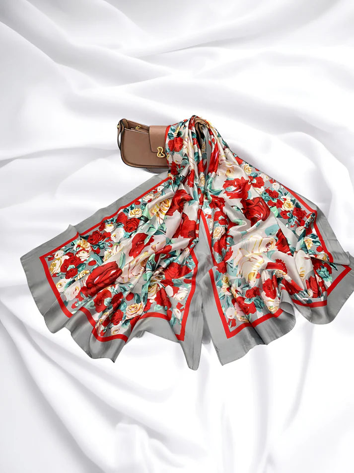 Large Satin Silk Scarf