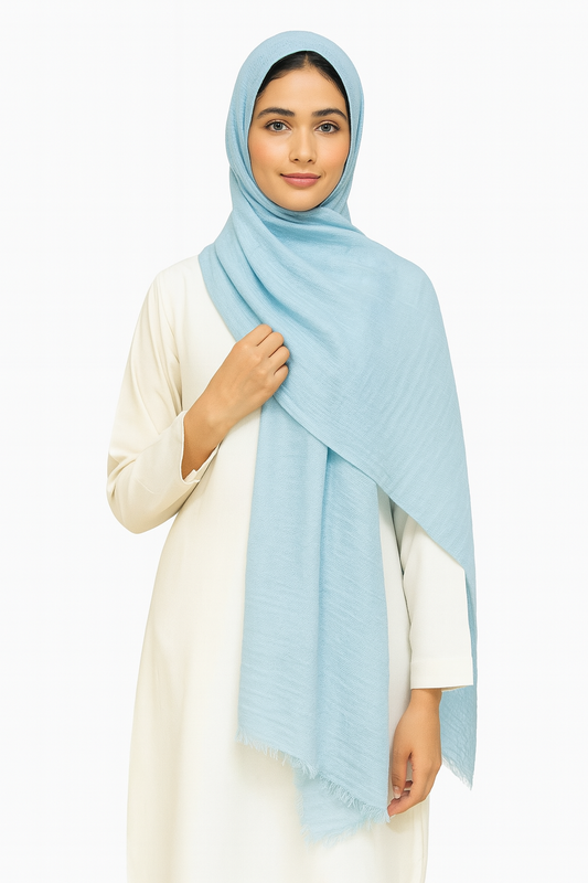 Baby Blue - Crimp Lawn Hijab