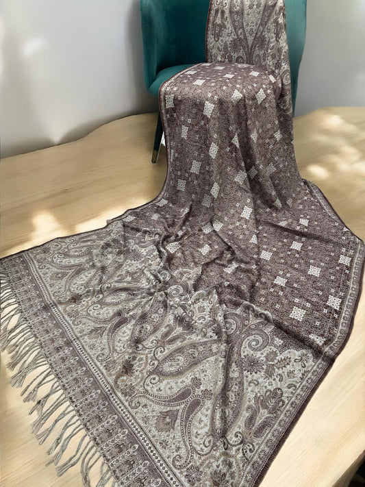 Pashmina Shawl - Mocha Brown Beige