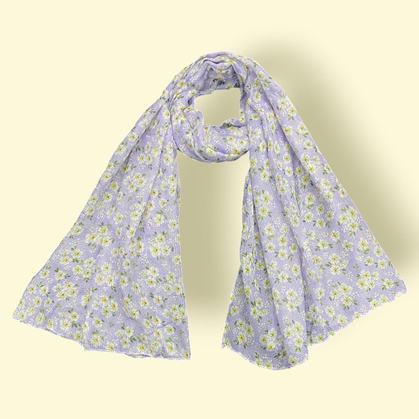 Lilac Pretty Floral Printed Lawn Hijab