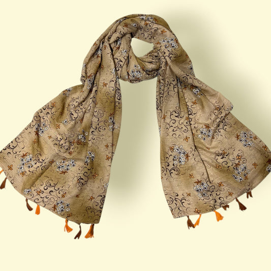 Chicory Chamomile Floral Printed Modal Hijab