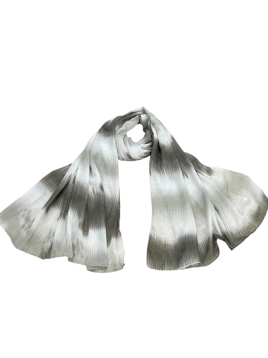 Silver Grey Patterned Tie-Dye Printed Modal Hijab