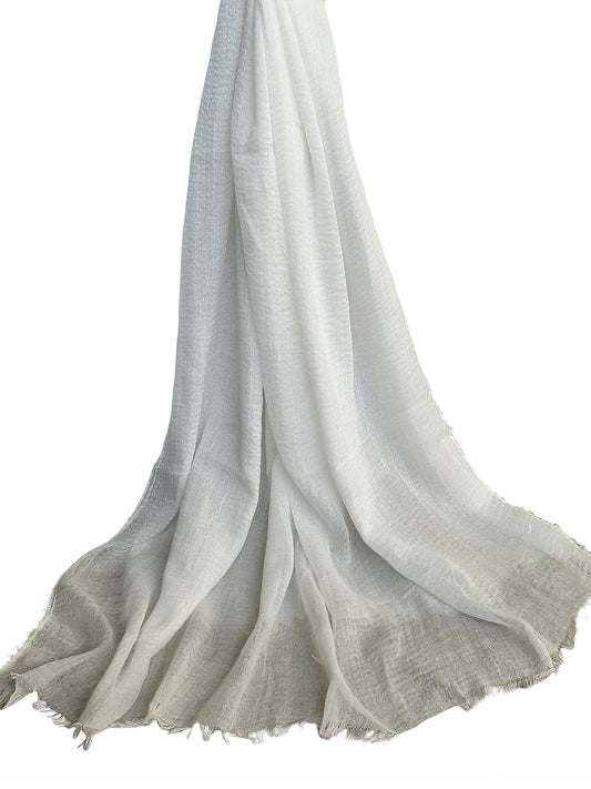 White - Crimp Lawn Hijab