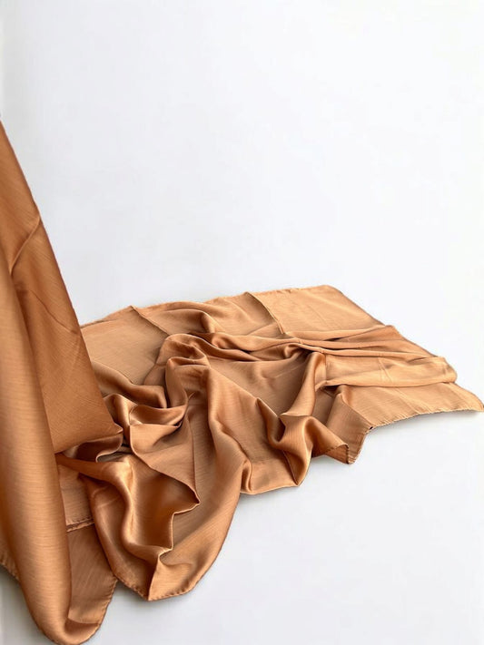 Ochre Brown - Matte Silk Hijab