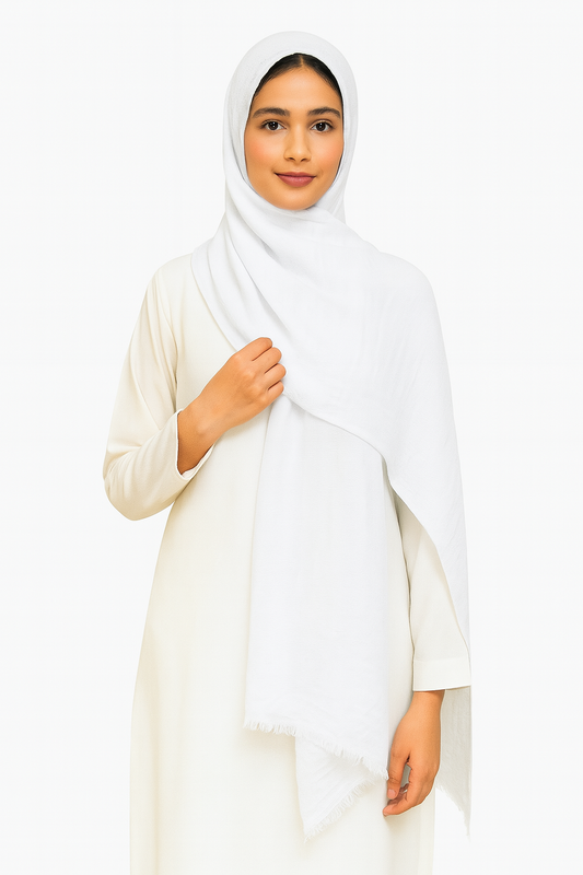White - Crimp Lawn Hijab