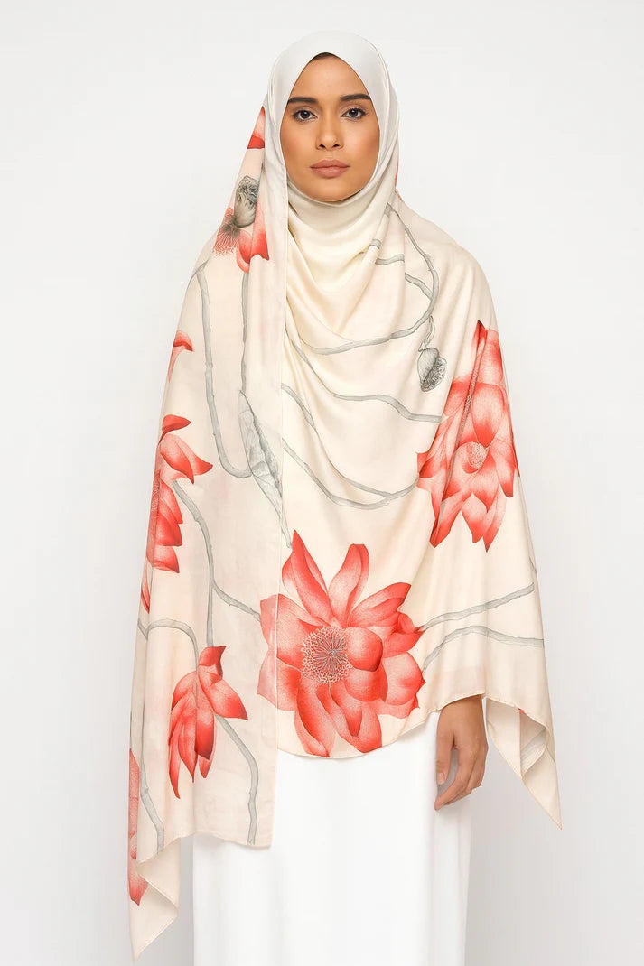 Large Satin Silk Scarf