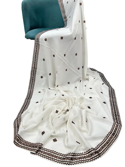 White Brown Double Cross Shaal