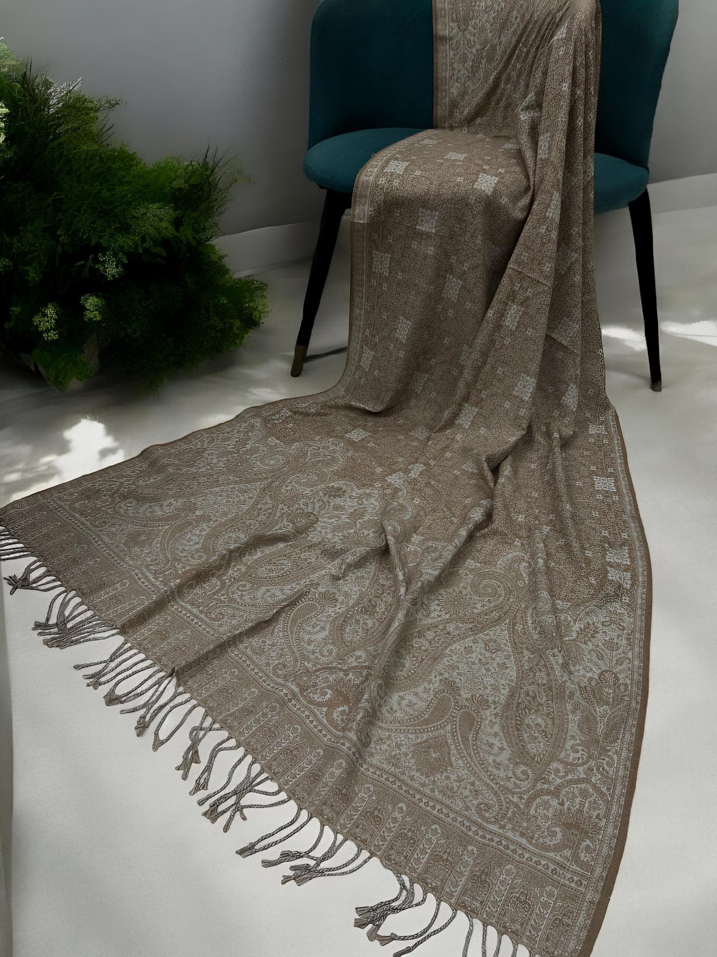 Pashmina Shawl - Spiced Nutmeg Beige