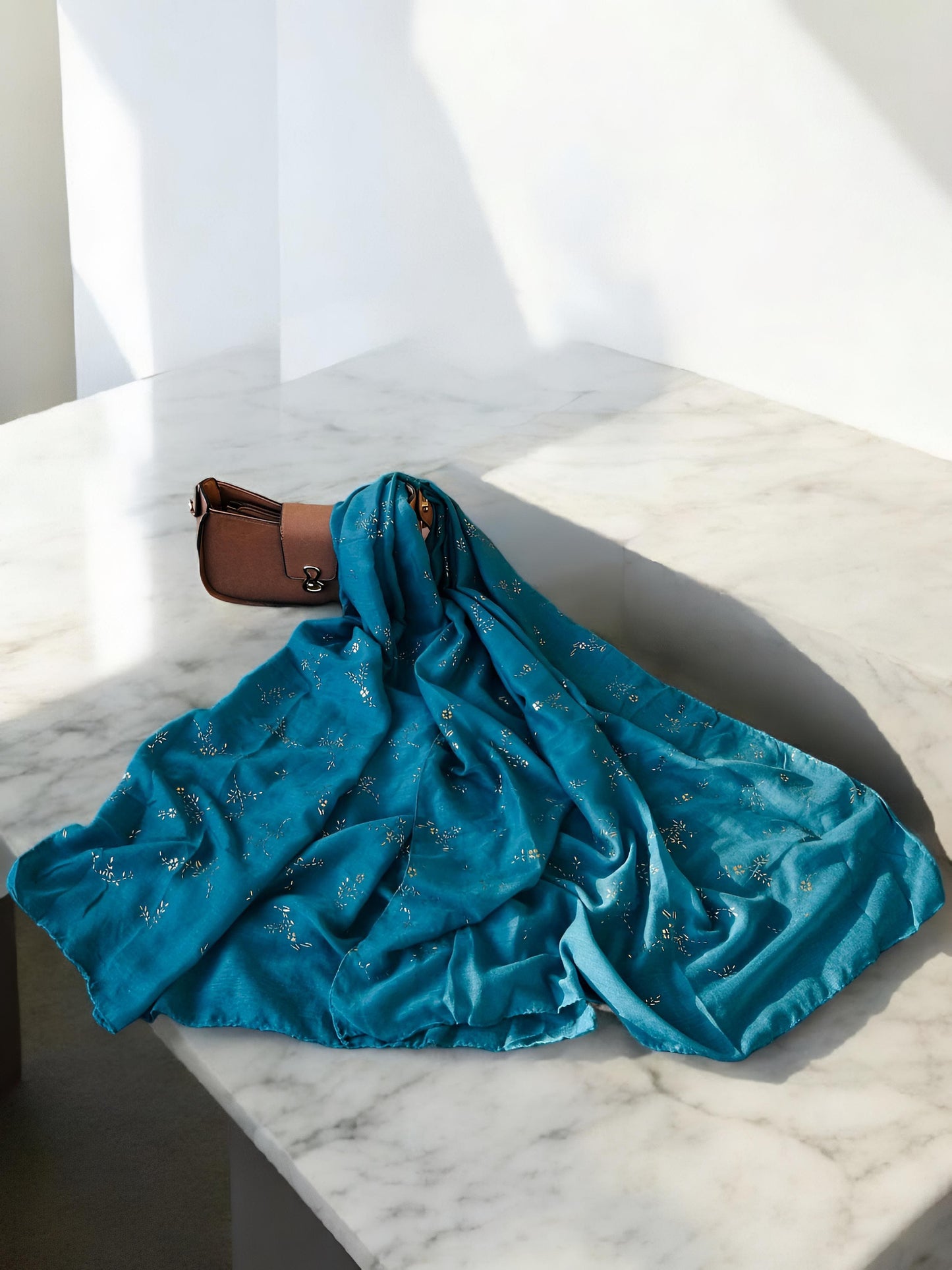 Cerulean Blue Sparkle Sequence Hijab