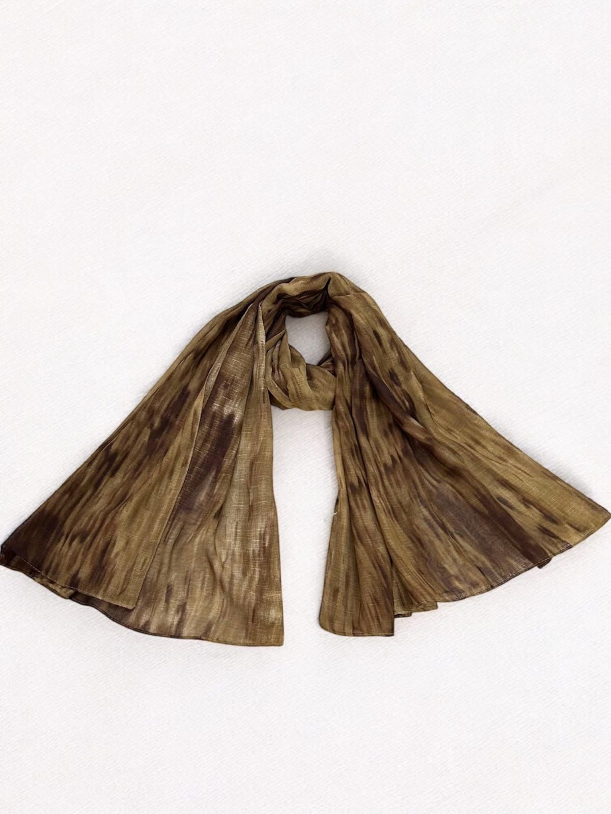 Walnut Brown Shaded Printed Modal Hijab