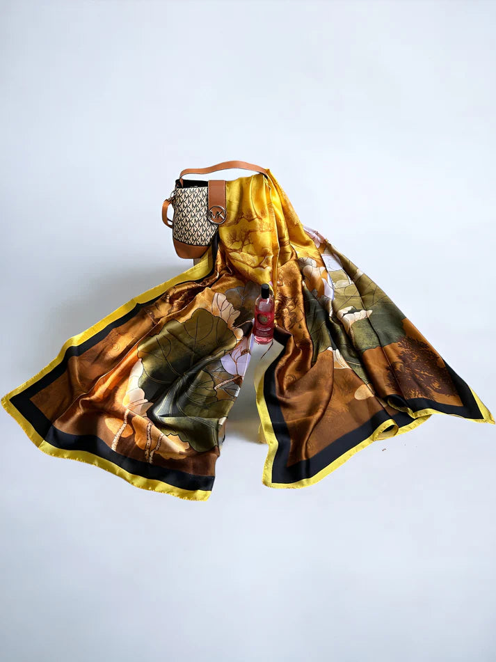 Large Satin Silk Scarf