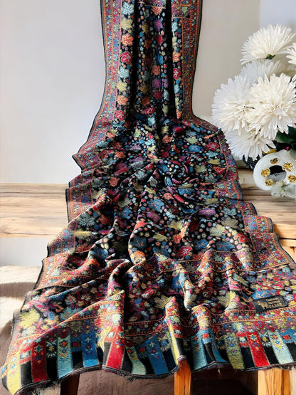 Kani Pashmina Hijab Shaal - Black Multi