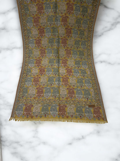 Dull Yellow Paisleys Pashmina Hijab