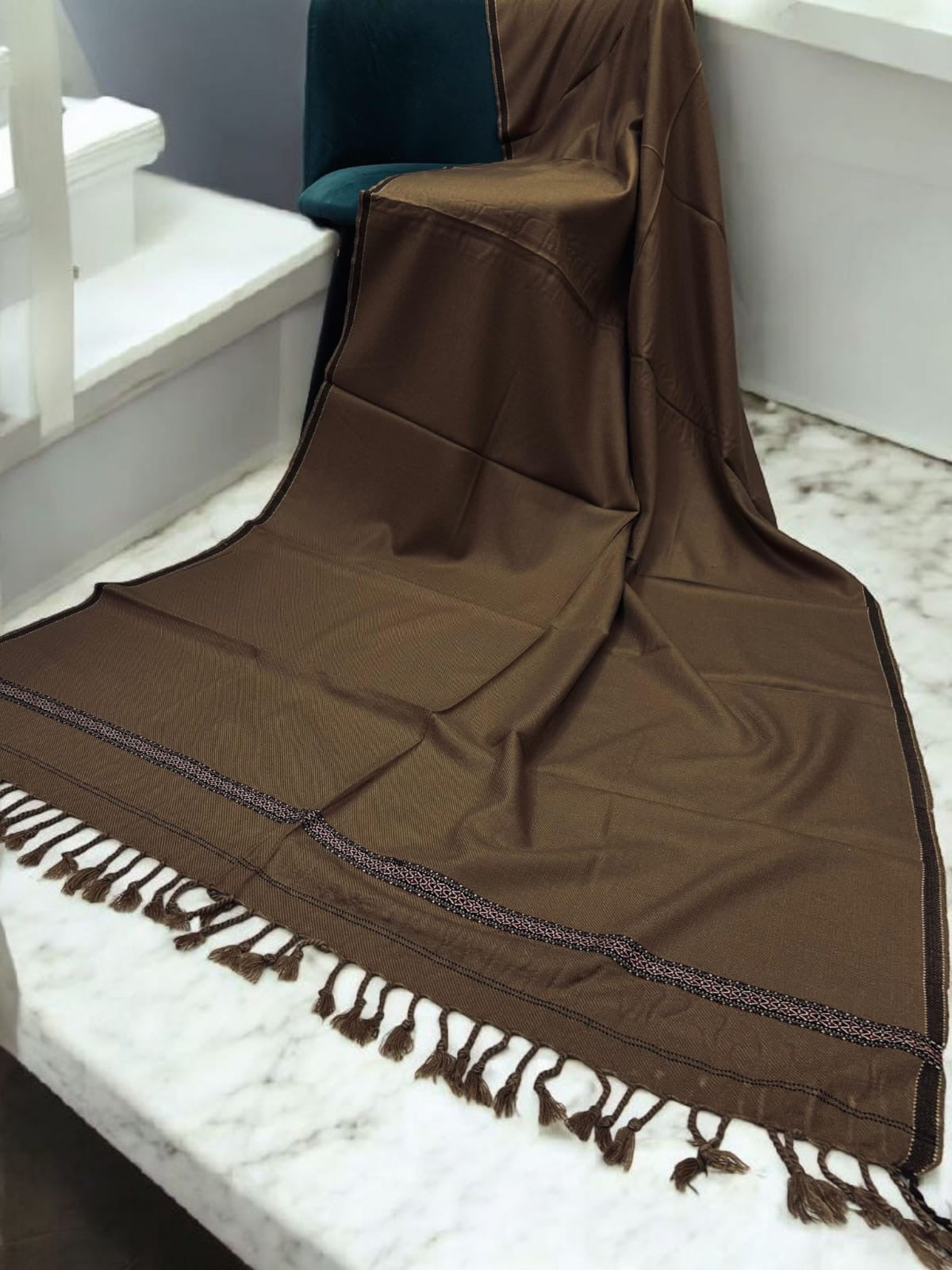 Men’s Winter Shawl - Chocolate Brown