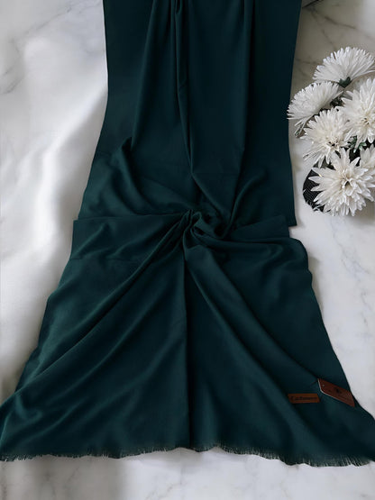 Plain Cashmere Hijab Scarf - Flag Green