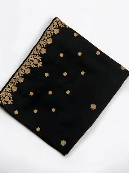 Black-Brown Floral Shaal