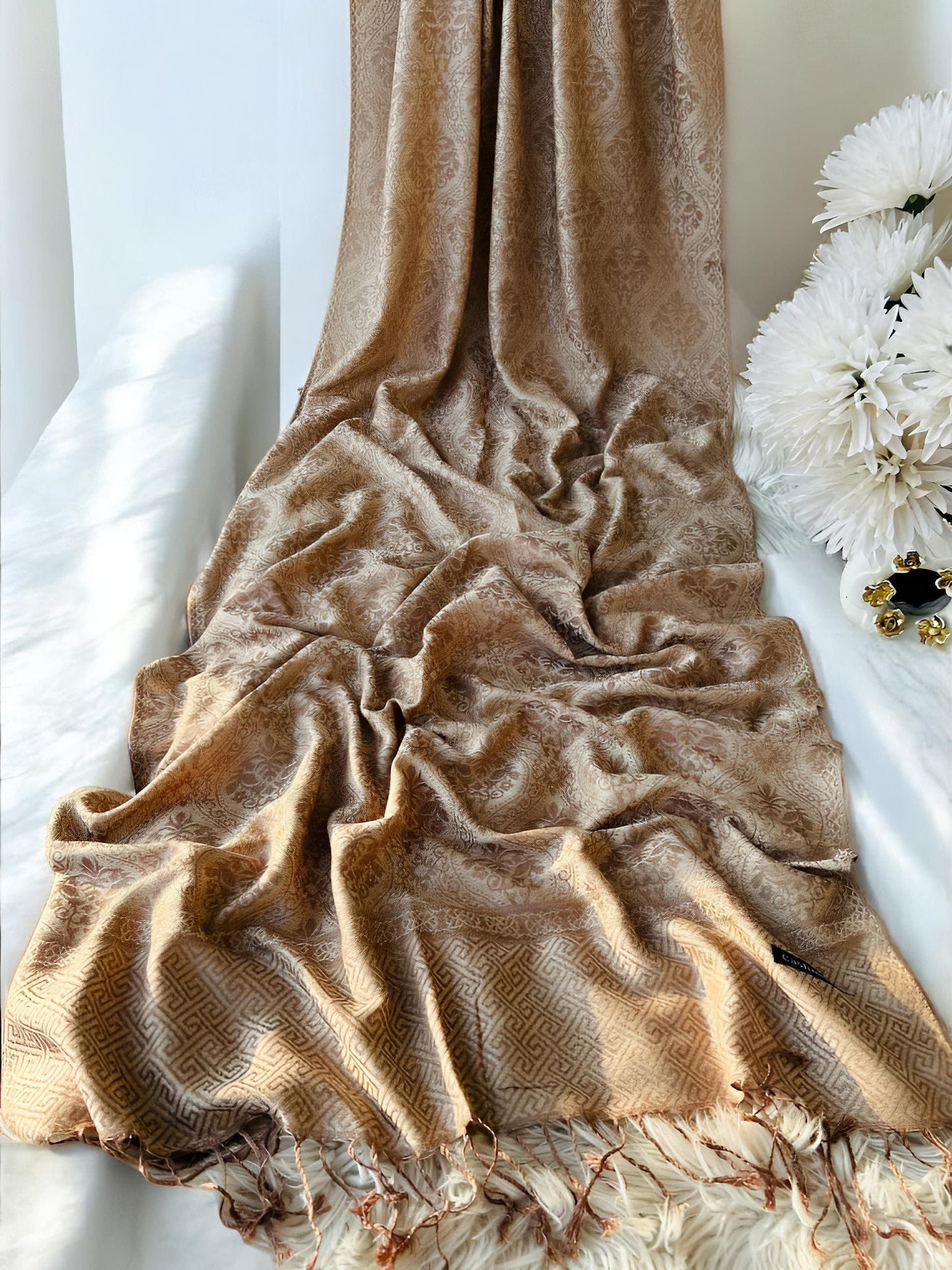 Cool Beige Pashmina Hijab Shaal