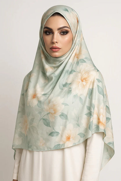 Large Satin Silk Scarf