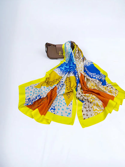 Large Satin Silk Scarf