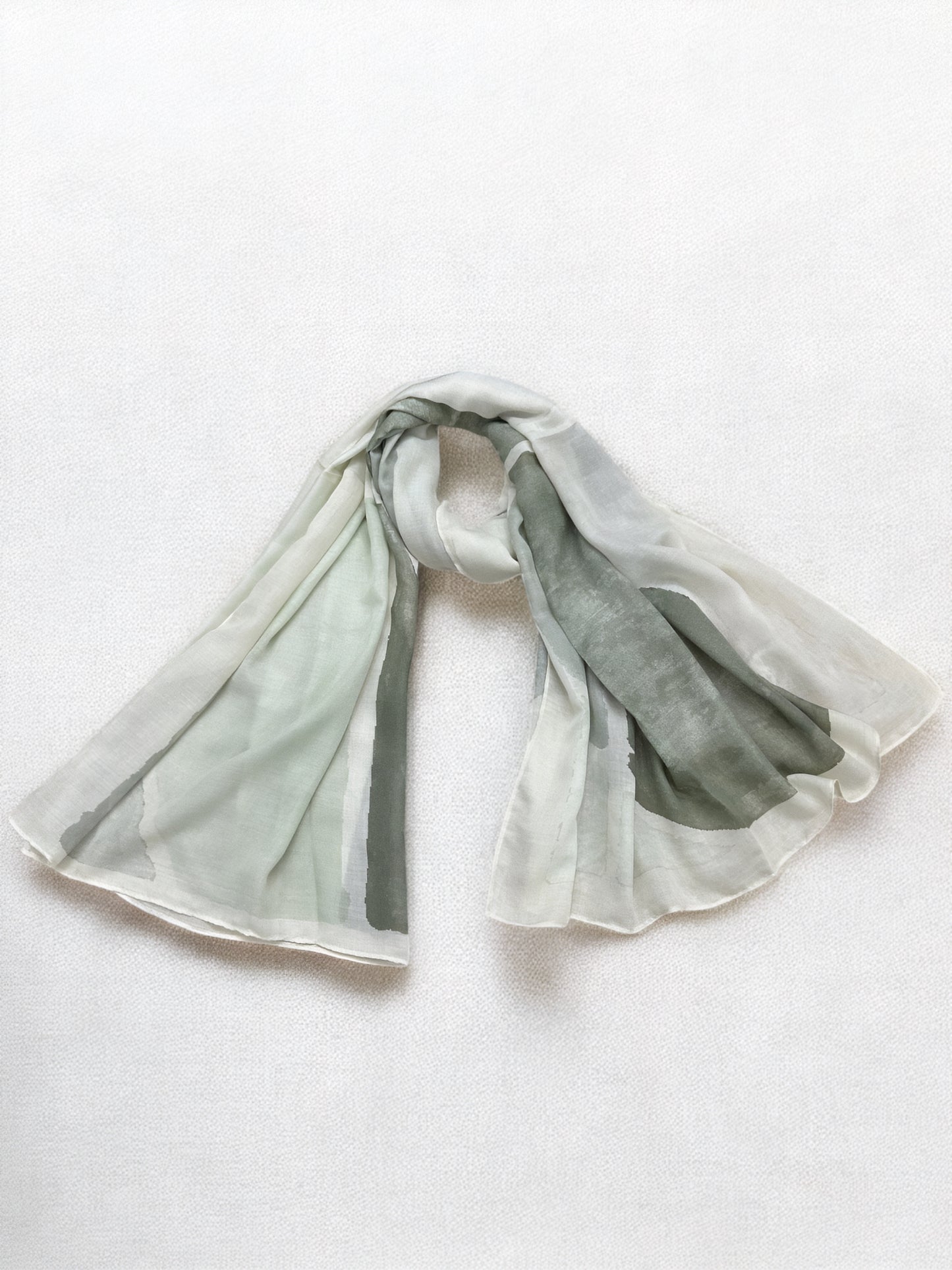 White Mint Lemonade Printed Modal Hijab