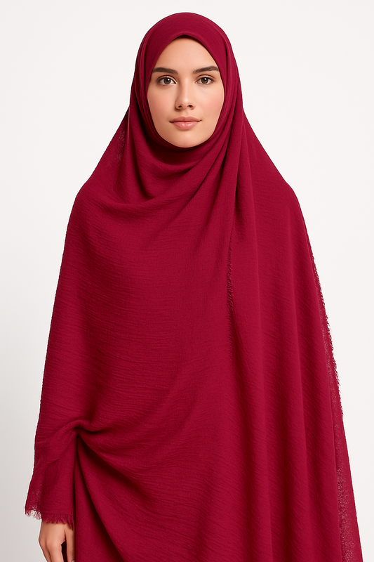 Rouge Pink -  Crimp Lawn Hijab