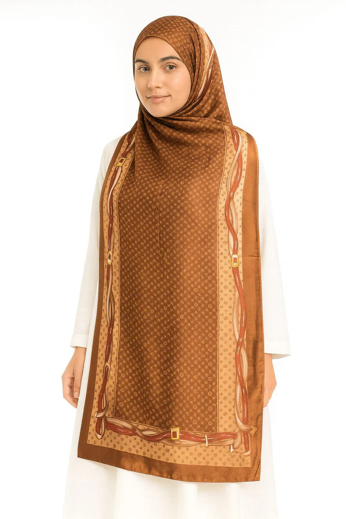 Large Satin Silk Scarf