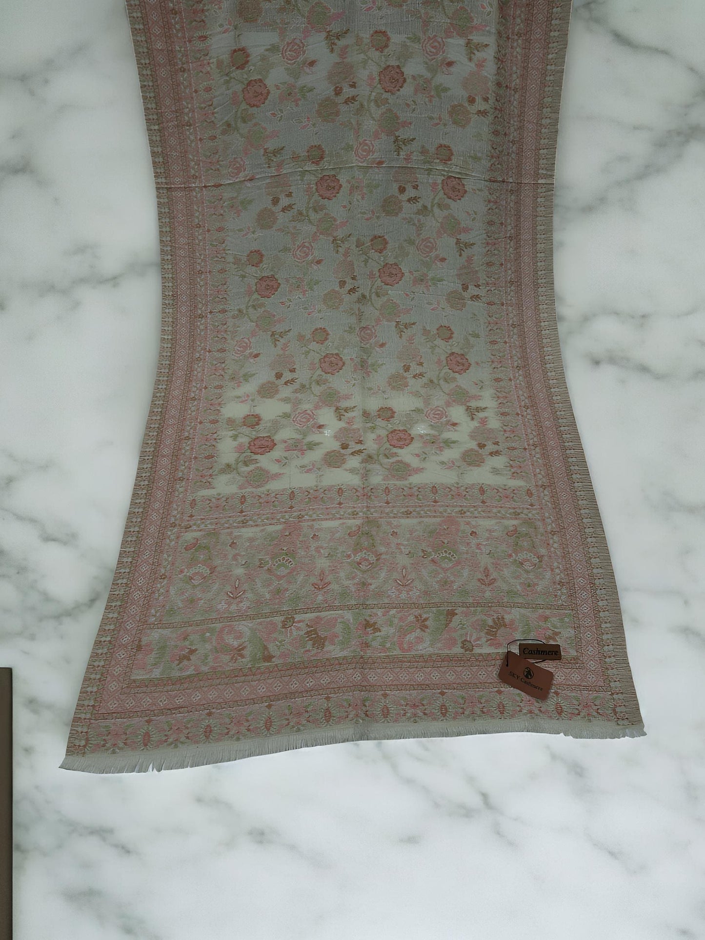 Silver Blush Floral Pashmina Hijab