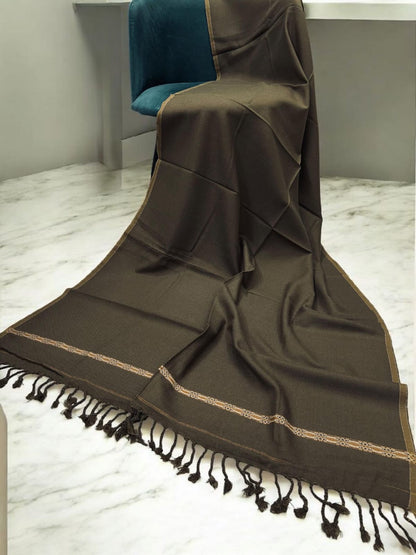 Men’s Winter Shawl - Cedar Brown