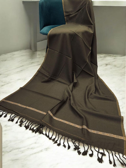 Men’s Winter Shawl - Cedar Brown