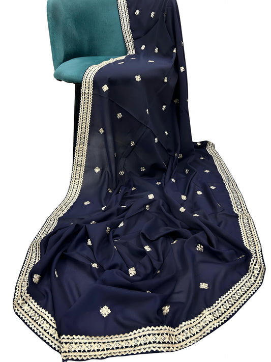 Navy Blue Double Diamond Shaal
