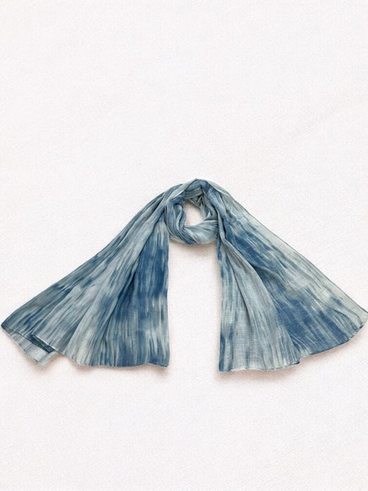 Ocean Blue Shaded Printed Modal Hijab