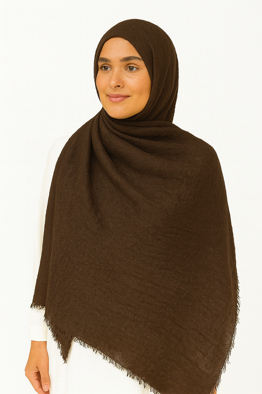 Chocolate Brown - Crimp Lawn Hijab