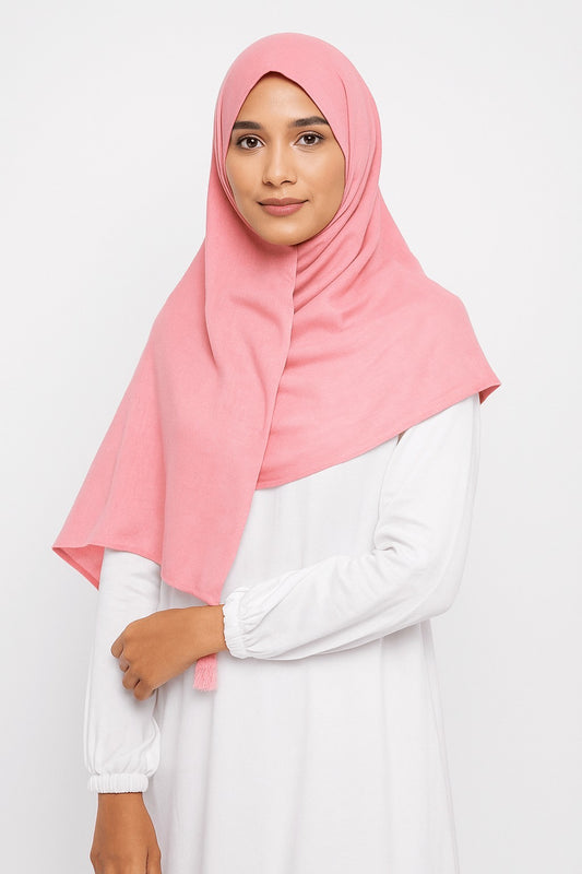 Pink - Lawn Tassel Hijab