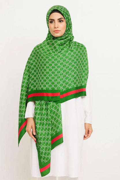 Large Satin Silk Scarf