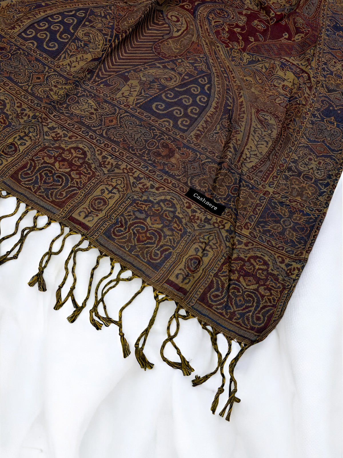 Pista Airforce Blue Persian Paisley Dual-Tone Pashmina Hijab