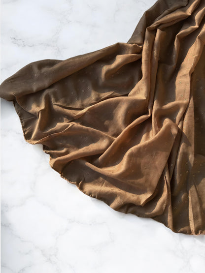 Dusky Brown Rose Sequence Hijab