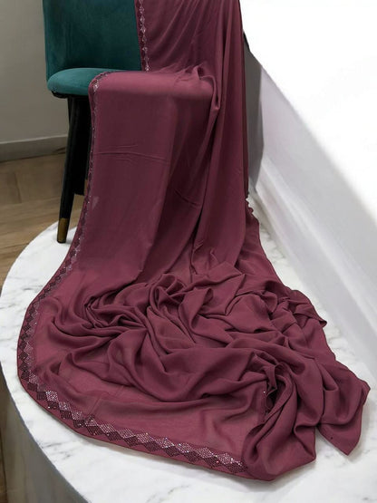 Rosewood Double Triangular Border Korean Shaal