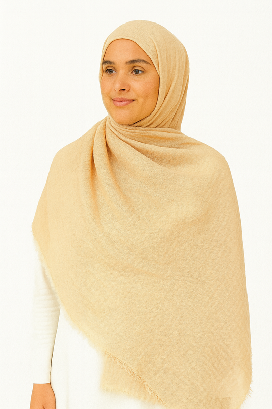 Vanilla White - Crimp Lawn Hijab