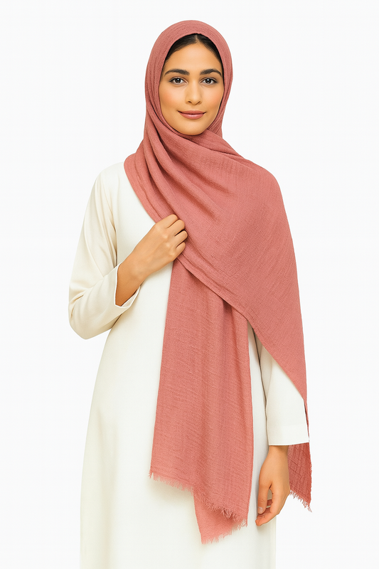 Rose Pink - Crimp Lawn Hijab