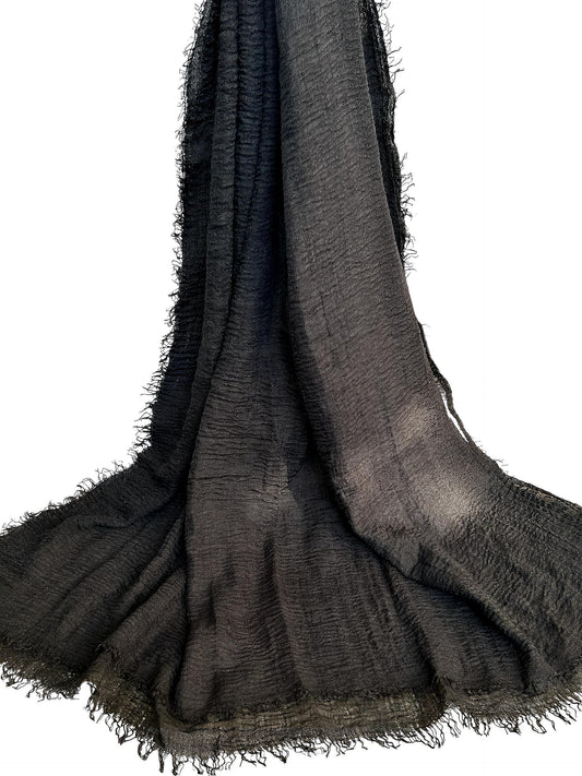 Black - Crimp Lawn Hijab