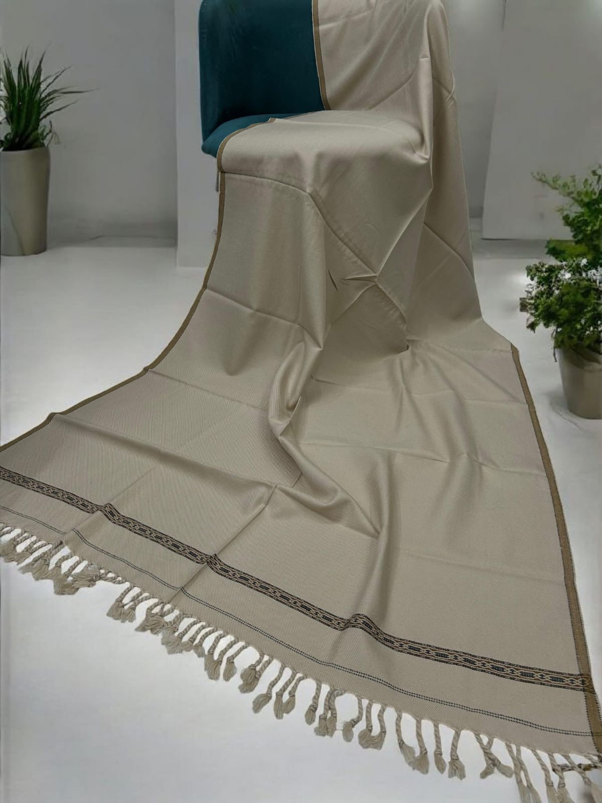 Men’s Winter Shawl - Latte Brown