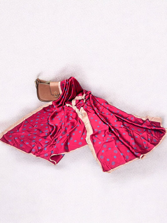 Large Satin Silk Scarf - Mulberry Gucci