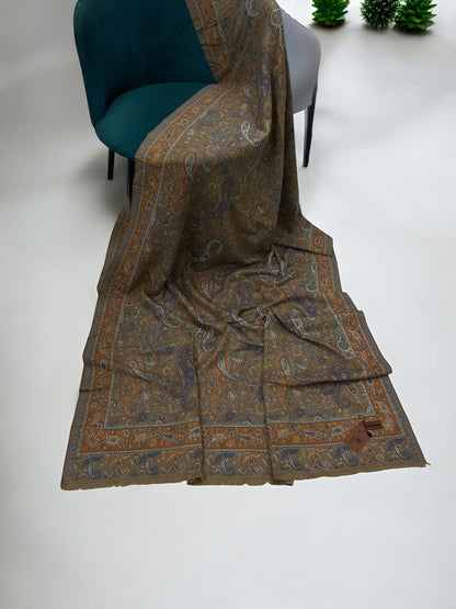 Pashmāra Shawl - Walnut Brown Paisley