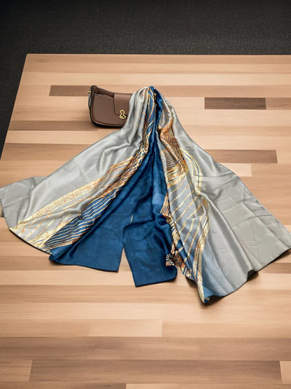 Large Satin Silk Scarf